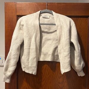 Aritzia Wilfred Free Cropped Merino Wool Shrug